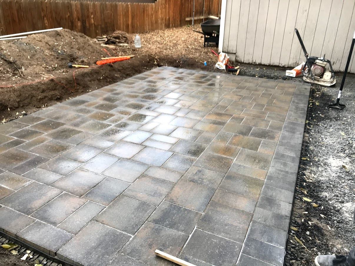 Decomposed granite patio installation in San Diego