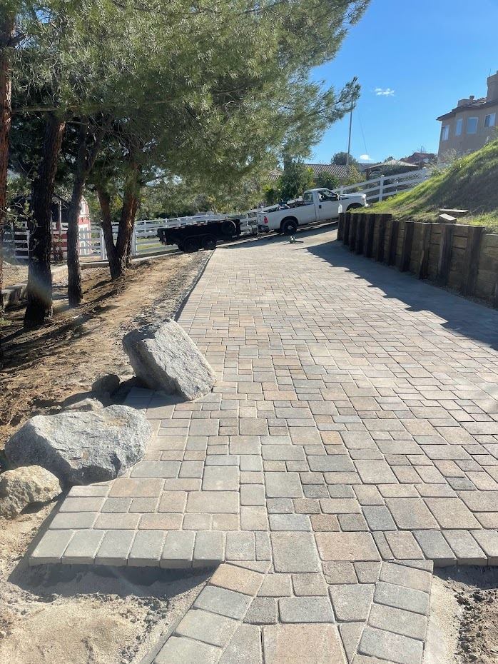 Large paver patio installation in San Diego